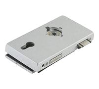 Dorma Glas Serrure de porte Junior Office Classic PZ avec changement pour rosaces, épaisseur de verre 8 mm, ferrure en verre droite - Aluminium argenté anodisé
