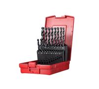 Jeu de forets hélicoïdaux A190 DIN 338 TypeN D.1-10x0,5mm HSS 19pcs. cu.-cass.DORMER