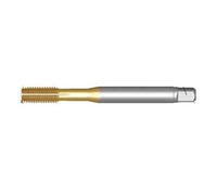 Dormer E2874-40 Series E287 HSS-E Taraud mécanique sans cannelure avec rainures de lubrification, UNC avec revêtement étain, norme DIN, filetage 4"-40, diamètre de coupe 2,845 mm, longueur 56 mm