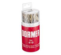 Jeu de forets hélicoïdaux A094 DIN 338 TypN D.1-10x0,5mm HSS 19pcs.boîte ronde DORMER