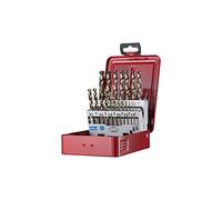 Jeu de forets hélicoïdaux A295 DIN 338 TypN D.1-10x0,5mm HSS-E 19pcs. cu.-cass.DORMER