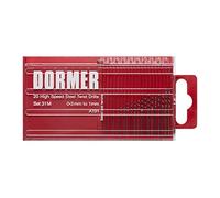 Jeu de forets hélicoïdaux A191 DIN 338 TypeN D.0,3-1,0x0,5mm HSS 20pcs.boîte ronde DORMER