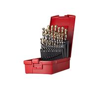 Jeu de forets hélicoïdaux A095 DIN 338 TypN D.1-13x0,5mm HSS 25pcs. cu.-cass.DORMER