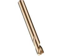 Foret à pointe en croix, diamètre nominal 6 mm, longueur totale 93 mm, acier rapide HSS-E, couleur bronze, tige cylindrique