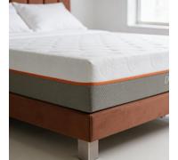 Dormez Français Matelas Gel Rafraîchissant Ecume - 140x190 - Inserts Gel Mousse Viscoélastique D50 - Thermorégulation - HR40-25 cm - Housse Respirante - Fabriqué en France - Livré roulé