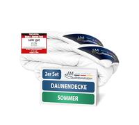 DormiGood - Ensemble de couettes 155x220-100% Duvet - légère et Respirante - Couverture pour d'été - édredon Duvet - 250g - Couette été 155 x 220 cm - Lot de Deux couettes - Set 2 Personnes
