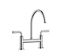 Dornbracht 19815809-00, robinet pontet à 2 trous, modèle VAIA, en acier inoxydable