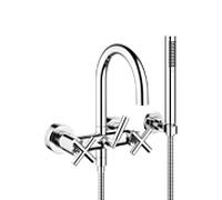 Dornbracht baignoires 2 poignées mélangeur Tara . 2513389200 chrome, poignées croisées, avec kit