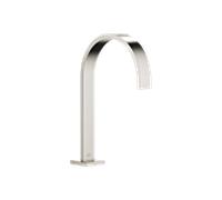 Dornbracht MEM Bec déverseur pour lavabos avec garniture d'écoulement, saillie 200mm, 13715782-06, Couleur: Platine Mat