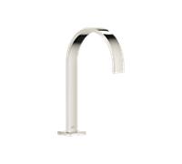 Dornbracht MEM Bec déverseur pour lavabos avec garniture d'écoulement, saillie 200mm, 13715782-08, Couleur: platine