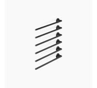 Dornbracht chauffe-serviettes, 6 positions, saillie à gauche, largeur 610mm, 83306979-33, Couleur: Noir Mat