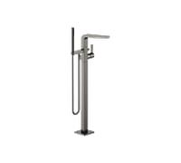 Dornbracht CL.1 mitigeur de bain 25863705-99 sur pied, avec colonne montante et flexible de douche, platine foncé mat