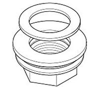 Dornbracht contre-raccord vissé G 3/4 0423100110190 50 x 50 x 10