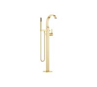 Dornbracht CYO Mitigeur monocommandé pour bain avec tube de trop-plein, montage indépendant, garniture de douche flexible, saillie 253 mm, 25863811, Coloris: laiton brossé