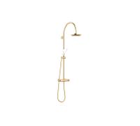 Dornbracht set de douche 34459892-28 avec thermostat de douche, douche à saillie sur pied 420 mm, laiton brossé