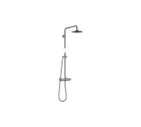 Dornbracht douche match0 34459979-99 avec thermostatique de douche, douche à projection sur pied 450 mm, platine foncé mat