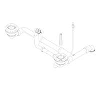 Dornbracht garniture de vidange , 2000 2000 /4 04110100800-86 acier inoxydable satiné