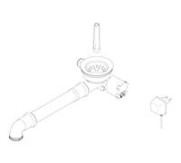 Dornbracht garniture de vidange , 2000 2000 /4 04110105500-85 acier inoxydable, poli