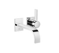 Dornbracht MEM Mitigeur monocommandé mural pour lavabos sans vidage, saillie 207mm, 36861782-00, Couleur: chrome