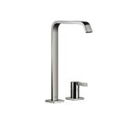 Dornbracht IMO Mitigeur de lavabo à deux trous avec bec haut, sans garniture de vidage, saillie 220mm, 29218671-19, Couleur: Chrome foncé