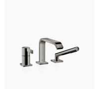 Dornbracht IMO Mitigeur monocommandé pour baignoire à trois trous pour montage sur bord de baignoire ou sur bord de carrelage, saillie 224 mm, 27412670-19, Couleur: Chrome foncé