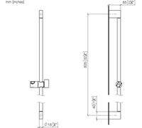 Dornbracht IMO Tube mural, avec curseur, 26705670-00