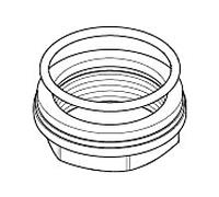Dornbracht kit de montage BID MEM 0423100440090 PIÈCES DE RECHANGE 04231004400 M34 x 2000
