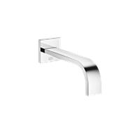 Dornbracht MEM Bec déverseur mural pour lavabos, sans garniture d'écoulement, saillie 200mm, 13800782-00, Couleur: chrome