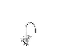 Dornbracht lavabo Tara . 2251289200 chromé, saillie 135 mm, poignée croisée, deux poignées