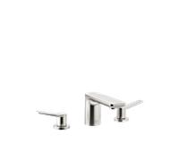 Dornbracht LISSÉ Mélangeur de lavabo à trois trous avec garniture d'écoulement, 20713845-06, Couleur: Platine Mat