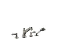 Dornbracht Madison Flair mélangeur de bain à quatre trous 27502370-99 pour installation de bord de baignoire / rebord de carrelage, platine foncé mat