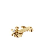 Dornbracht MADISON Mitigeur monotrou pour lavabo avec garniture d'écoulement, saillie 130mm, 22500360-28, Couleur: Laiton brossé