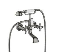 Dornbracht MADISON Mitigeur de bain pour montage mural, avec douchette à main, saillie 160mm, 25023360-99, Couleur: foncé Platine mat