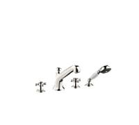Dornbracht Madison mélangeur de baignoire à quatre trous 27502360-08 pour montage sur bord de baignoire / bord de carrelage, platine