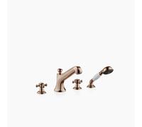 Dornbracht MADISON Mitigeur de bain à 4 trous pour montage sur bord de baignoire, saillie 225mm, 27502360-42, Couleur: Bronze brossé