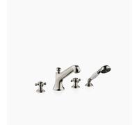 Dornbracht MADISON Mitigeur de bain à 4 trous pour montage sur bord de baignoire, saillie 225mm, 27502360-06, Couleur: Platine Mat