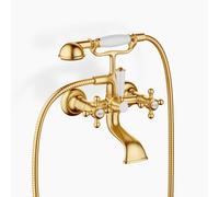 Dornbracht MADISON Mitigeur de bain pour montage mural, avec douchette à main, saillie 160mm, 25023360-28, Couleur: Laiton brossé