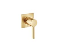 Dornbracht match0 36060670-28 pour mitigeur à encastrer, avec plaque de recouvrement 80 x 80 mm, laiton brossé
