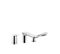 Dornbracht Mélangeur de bain 3 trous Lissè 27412845-00 Installation bord de baignoire / bord de carrelage, chromé
