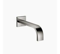 Dornbracht MEM Bec déverseur mural pour lavabos, sans garniture d'écoulement, saillie 200mm, 13800782-19, Couleur: Chrome foncé