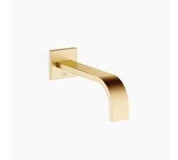 Dornbracht MEM Bec déverseur mural pour lavabos, sans garniture d'écoulement, saillie 200mm, 13800782-28, Couleur: Laiton brossé