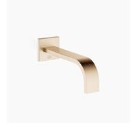 Dornbracht MEM Bec déverseur mural pour lavabos, sans garniture d'écoulement, saillie 200mm, 13800782-46, Couleur: Champagne brossé