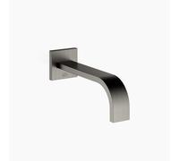 Dornbracht MEM Bec déverseur mural pour lavabos, sans garniture d'écoulement, saillie 200mm, 13800782-99, Couleur: foncé Platine mat