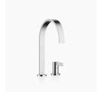 Dornbracht MEM Cuisine robinetterie à deux trous avec rosaces individuelles, saillie 241mm, 32815682-93, Couleur: Chrome brossé