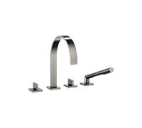 Dornbracht Mem mélangeur de bain à quatre trous 27532782-99 pour l'installation du bord de la baignoire / du bord du carrelage, platine foncé mat