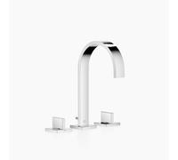 Dornbracht MEM Mélangeur de lavabo à trois trous avec rosaces individuelles, avec garniture d'écoulement, saillie 165mm, 20713782-00, Couleur: chrome