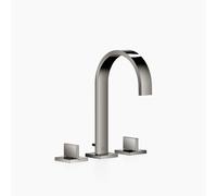 Dornbracht MEM Mélangeur de lavabo à trois trous avec rosaces individuelles, avec garniture d'écoulement, saillie 165mm, 20713782-19, Couleur: Chrome foncé