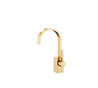Dornbracht MEM Mitigeur monocommandé pour lavabos avec garniture d'écoulement, saillie 165mm, 33500782-28, Couleur: Laiton brossé