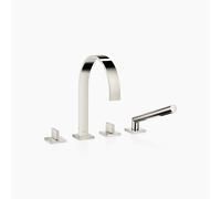 Dornbracht MEM Mitigeur de bain à 4 trous pour montage sur bord de baignoire ou sur bord de carrelage, saillie 220mm, 27532782-08, Couleur: platine