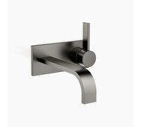 Dornbracht MEM Mitigeur monocommandé mural pour lavabos avec plaques de recouvrement, sans vidage, saillie 207mm, 36864782-99, Couleur: foncé Platine mat